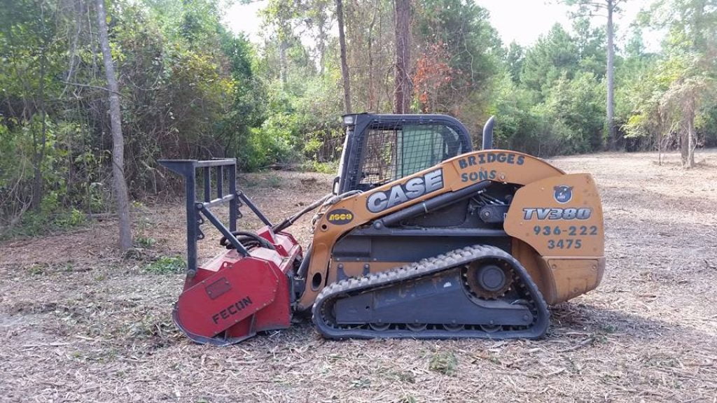 Forestry mulching clearing overgrown land in Alto, TX